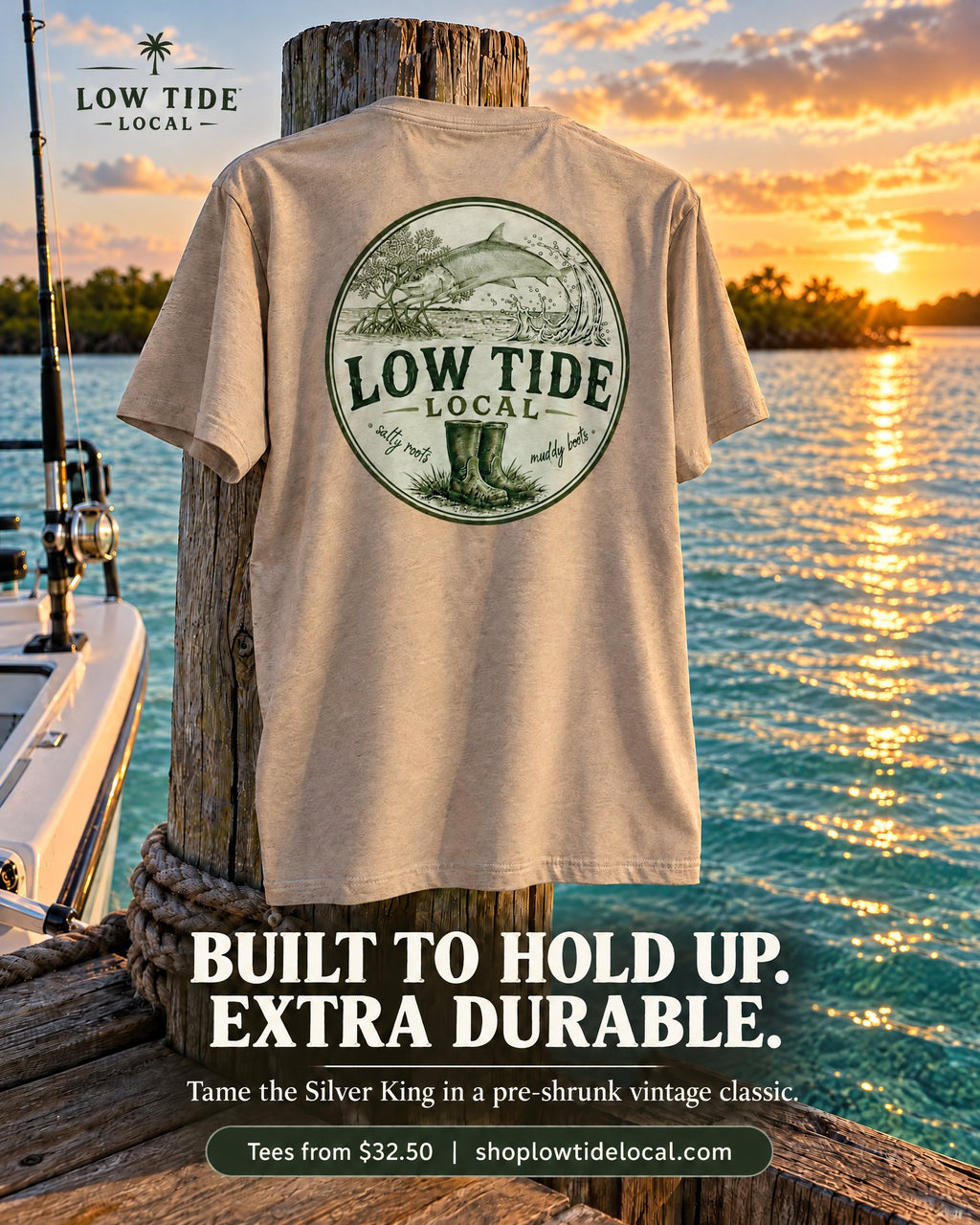 Low Tide Local Silver King Tee