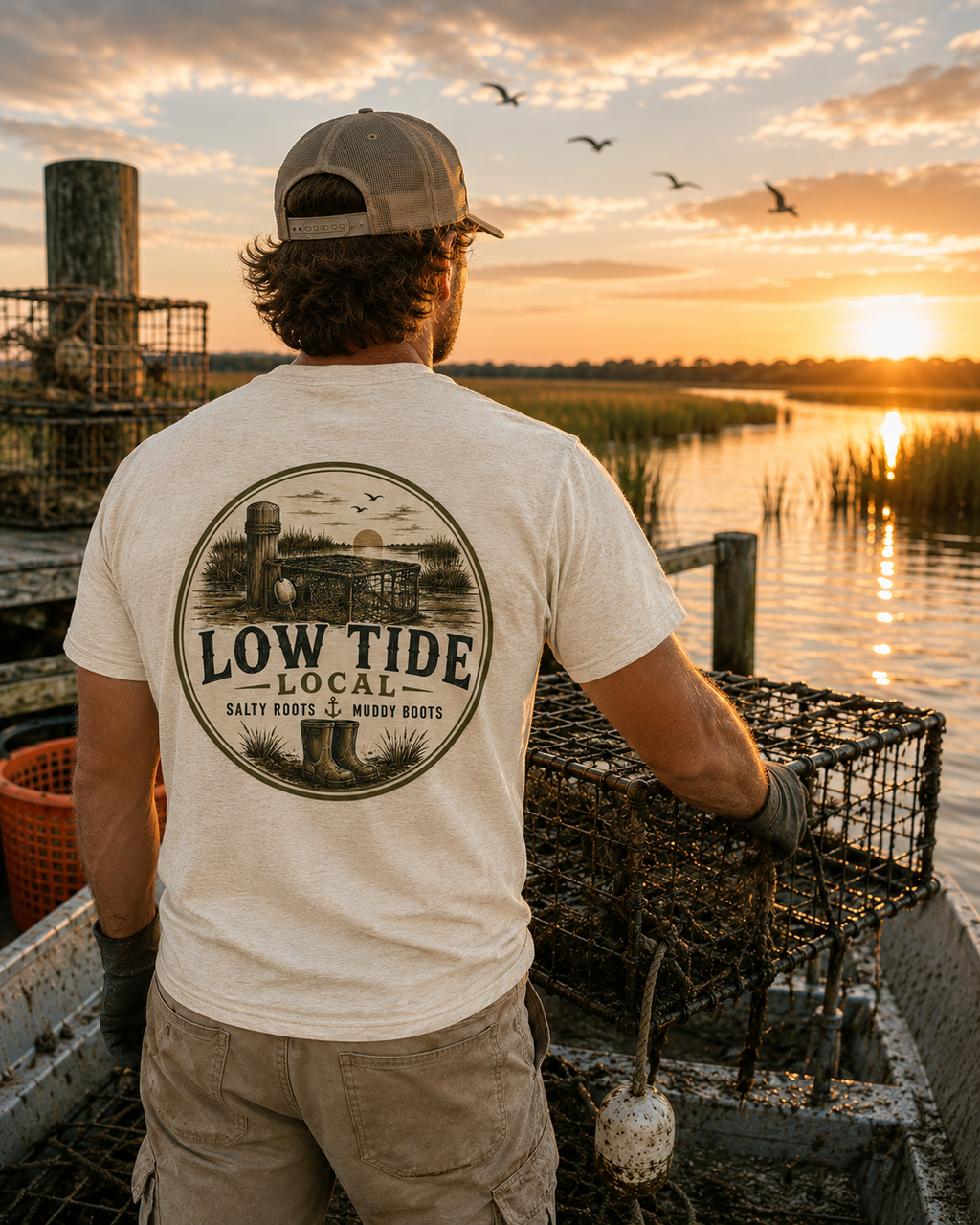 Low Tide Local Crab Trap Graphic Tee
