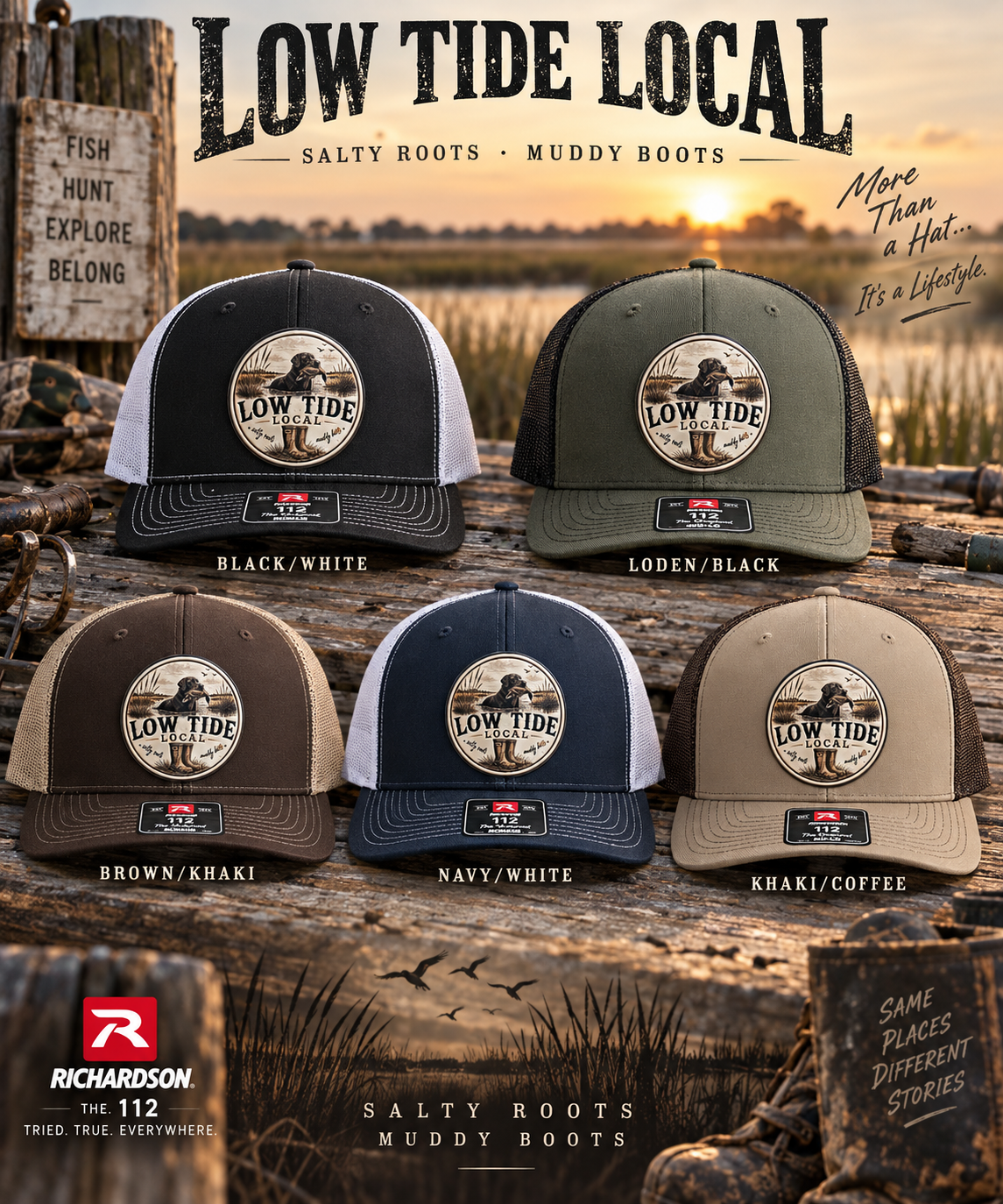 Low Tide Local Backwater Retriever Trucker Hat