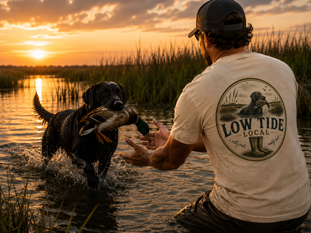 Low Tide Local Marsh Retriever Graphic Tee