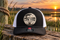 Low Tide Local Live Oak Marsh Trucker Hat in Black/White, alternate view