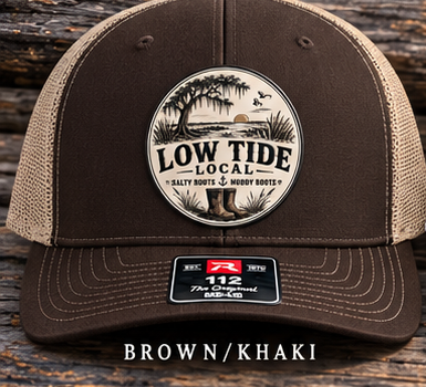 Low Tide Local Live Oak Marsh Trucker Hat in Brown/Khaki