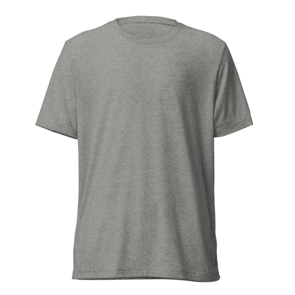 Ocracoke Lighthouse Tee in Athletic Grey triblend — front view