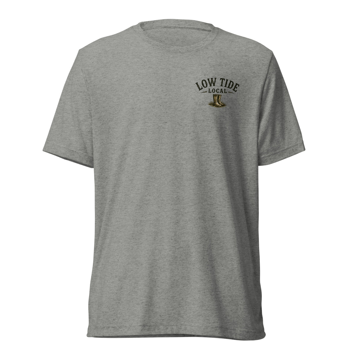 Key West Lighthouse Tee in Athletic Grey triblend — front view