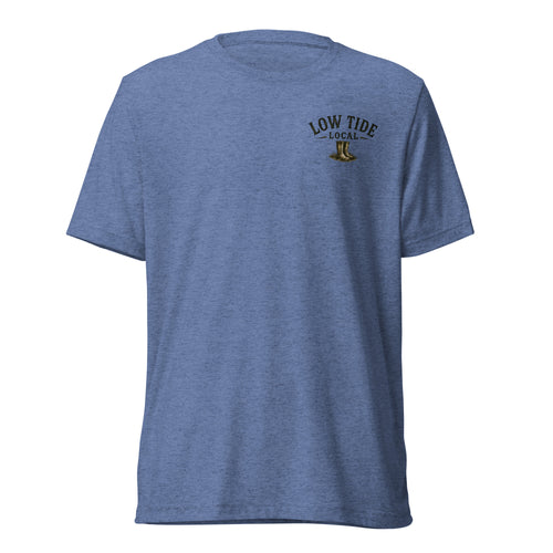Cape Hatteras Lighthouse Tee in Blue triblend — front view