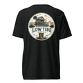 Low Tide Local Fish Camp Tee in Charcoal Black triblend — back view