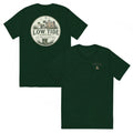 St. Simons Island Lighthouse Tee in Emerald triblend — front and back view