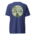 Low Tide Local Silver King Tee in Navy triblend — back view