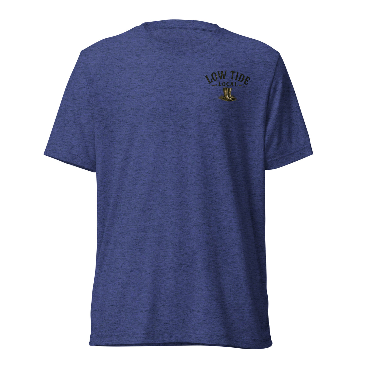 Low Tide Local Spiny Lobster Tee in Navy triblend — front view