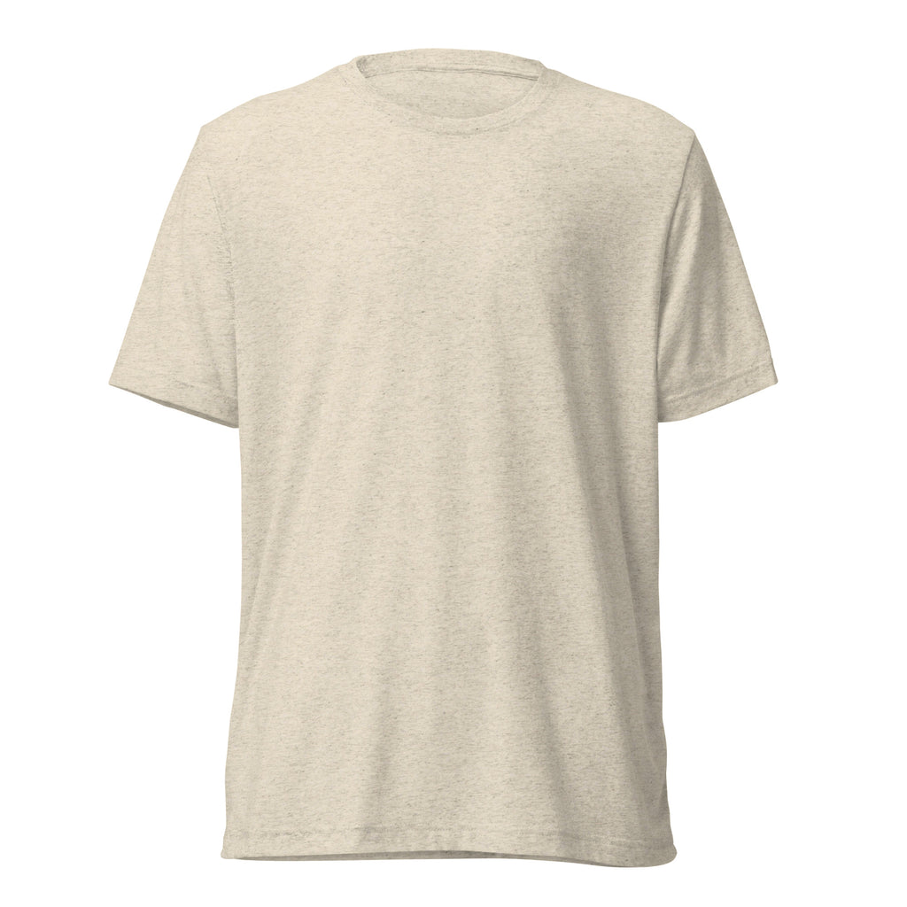 Ocracoke Lighthouse Tee in Oatmeal triblend — front view
