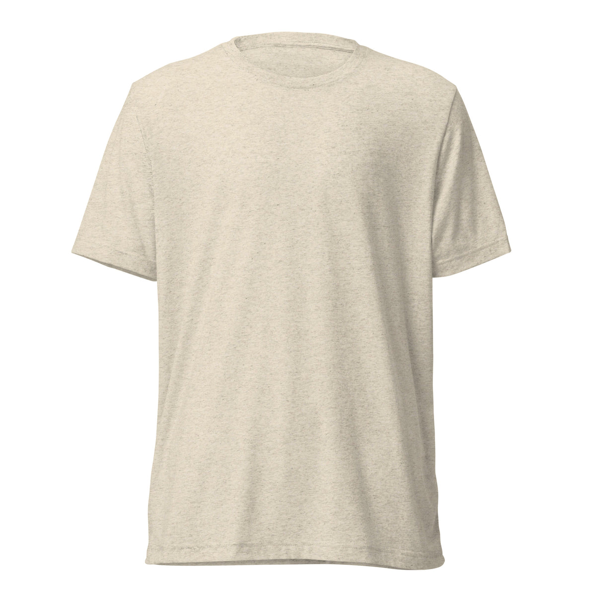 Ocracoke Lighthouse Tee in Oatmeal triblend — front view